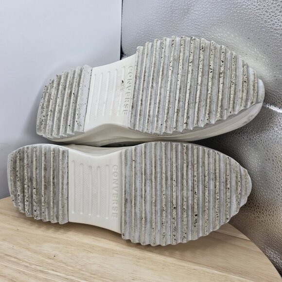 Womens 7.5 - Converse Quilted Run Star Hike Platform Sneaker Khaki WhiteA03959C - Picture 10 of 11